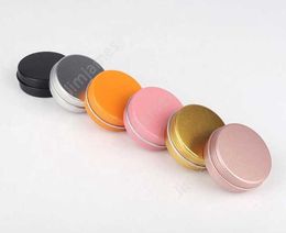 Metal Aluminium Bottle Tins Lip Balm Containers 20g Empty Jars Screw Top Tin Cans White Gold Black pink storage boxes 2160pcs DAJ490