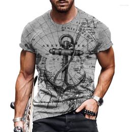 Magliette da uomo estive manica corta casual larghe T-shirt oversize stampa mosaico moda top S-4XL