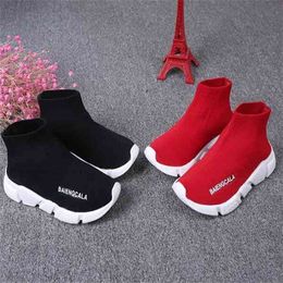 Fashion Boots For Kids Speed Trainer Sock Shoes Toddler Boys Girls Youth Socks Sneakers Black Red Children Designer Shoes