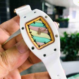 Watches Wristwatch Designer Business Womens Automatic Mechanical Cotton Candy Watch Personality Small Barrel Shaped Rubber Luminous Richa m BN95