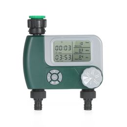 Watering Equipments Programmable Digital Hose Faucet Timer Battery Operated Automatic Sprinkler System Irrigation Controller with 2 Outlet 220929