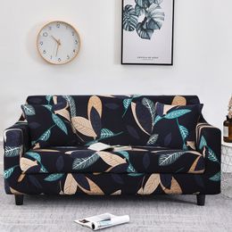 Chair Covers Geometric Plant Print Leisure Sofa L Shape 1234 Seat Small Cushion Kids Armchair Straight 220929