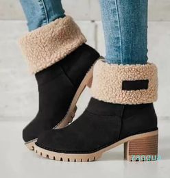 2022 Botas Chaussons Shoes Winter Warm Snow Booties Cowboy Bottes Mulheres Big Size 35--43 Com Opp Bag