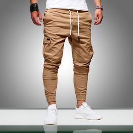 Autumn Men Joggers Pants New Casual Male Cargo Military Sweatpants Solid Multi-pocket Hip Hop Fitness Trousers Sportswear
