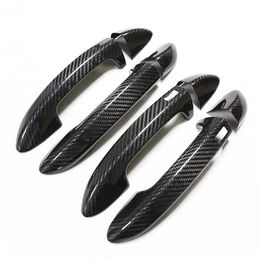 4 Pcs Car Door Handle Frame Cover Trim Outside Door Shell for Magotan Dry Carbon Fibre Passat CC Auto Exterior Accessories