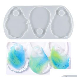 Moulds Agate Epoxy Resin Sile Moulds Large Tag Pendant Mod Jewellery Making Set Flexible Drop Delivery 2021 Tools Equipment Sexyhanz Dh1U5