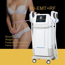 Ems Slimming Machine Fat Removal Abdominal Muscle Trainer 4 handles Hi-emt Rf Cellulite Loss Equipment Muscle Building Radio Frequency Emslim Device Butt Lifting