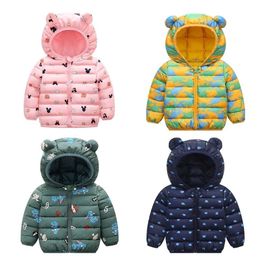 Jackets Autumn Winter Baby Kids Solid Outerwear Infants Boys Girls Hooded Jacket Coats Clothing Christmas Cotton Padded Clothes 220928