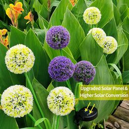 Packs Dandelion Solar Led Light Outdoor Christmas Decoration Waterproof Flowers Lawn Lamps For Garden And Vegetable Patch