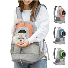 Cat Carriers Pet Carrier Bag Bags Outdoor Travel Carry Cats Small Dog Double Shoulder Backpack Breathable Probe Shrink Band
