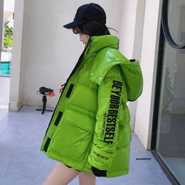 Women's Down Parkas Streetwear Winter Jacket Women 2022 Candy Colors Glossy Snow Down Outwear White Duck Down Parkas Female Thicken Warm Coat T220928