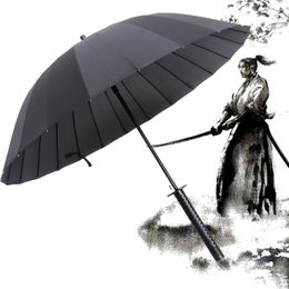 Umbrellas Japanese Samurai Strong Windproof Semi Automatic Long Large Man And Women's Business Mens Paraguas 220929