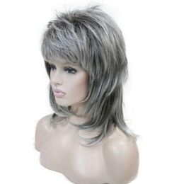 Popular Lady Long Wig Shaggy Layered Blonde Full Syntheti Women's Cosplay Party Wigs
