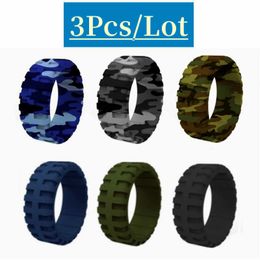 Beauty Items 3pcs/set Silicone Durable Penis Rings Ejaculation Delay Camouflage Tyre Erection Scrotum Bind Adult sexy Toys For Men