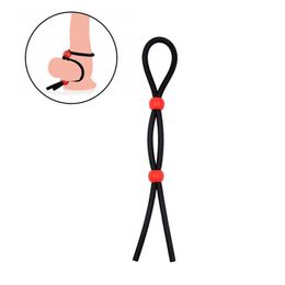 Beauty Items Adjustable Penis Ring Rope sexy Toys For Adults Men Silicone Ejaculation Delay Cock Scrotum Male Lasting Cockring