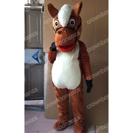 halloween Brown Horse Mascot Costumes Cartoon Character Outfit Suit Xmas Outdoor Party Outfit Adult Size Promotional Advertising Clothings