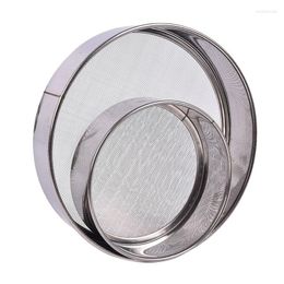 Baking Tools Kitchen Fine Mesh Flour Sifter Professional Round Stainless Steel Sieve Strainer Sifters For