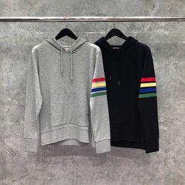 Tb Tnom Sweatshirt Autumn Winter Fashion Brand Hoodies Clothing Multicolor Boutique 4-bar Stripe Jersey Hoodie Coats Tops 978 493