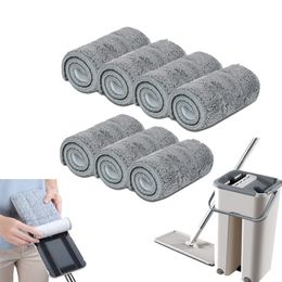 Mops 5/7/10PCS Microfiber Floor Mop Cloth Replace Rag Self Wet and Cleaning Paste Dry Home Bathroom Mop Pad Rags 220928