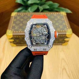 Watches Wristwatch Designer Luxury Mens Mechanics Watches Richa Milles Wristwatch Watch Wine Barrel Shaped Large Dial Casual Fashion Waterp AINS