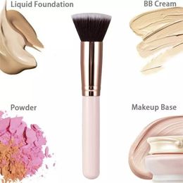 Luxury Makeup Brushes Flat Top Foundation Brush Large Face Repair Contour Brush For Liquid Cream Powder