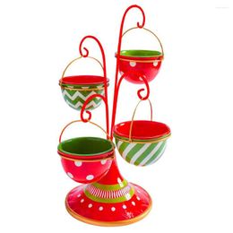 Christmas Decorations Cute Snack Bowl Stand Resin Rack With Exquisite Craftsmanship For Storage Serving Up All Kinds Of Goodies