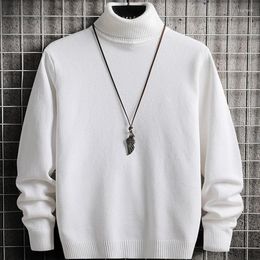 Men's Hoodies Men's & Sweatshirts Pullover Sweater Style Sleeve Long Solid Autumn Knitted Spring Thin Casual Korean Fashion Turtleneck