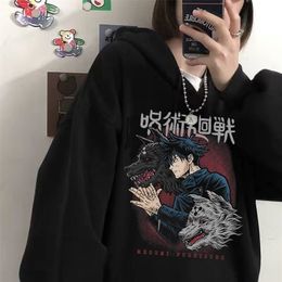 Men's Hoodies Sweatshirts Japanese Anime Jujutsu Kaisen Hoodie Yuji Itadori Cartoon Tops Kawaii Gojo Satoru Graphic Streetwear 220929