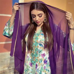 Ethnic Clothing Sell Ramadan Eid Muslim Abaya Dress Elegant Flowers Embroidery Long Dresses Women Modest Wear Robes F2942