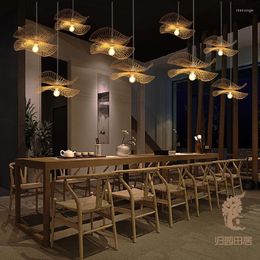 Pendant Lamps Bamboo Japanese Zen Art Southeast Asia Style Lights Hanging Creative Chinese