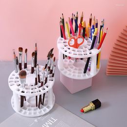 Storage Boxes Makeup Brush Holder Round Pencil Pen Desktop Organiser Containers Cosmetic Stand Office Stationery Box