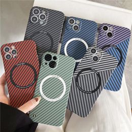 Carbon Fibre Magnetic Suction phone cases iPhone 13 14 Pro Max 11 12 11PRO 12 Pro 12Promax Bezel-less full-pack lens case