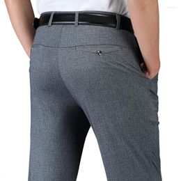 Men's Suits 2022 Fashion Men's Dress Pants Plus Size 40 Casual Long Suit Business Office Male Elastic Straight Formal Trousers