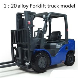 Diecast Model car 1 20 alloy slide toy models construction vehicles Forklift truck model Baby educational toys 220930