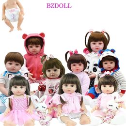 Dolls Lifelike 48 CM Full Silicone Soft Body Girl Boy Reborn Baby Doll Toy Like Alive 19 Inch Princess Birthday Gift Fashion Present 220930