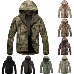 Men's Down Outdoor Climbing Jacket Hooded Windbreaker Jackets Male Casual Tactical Military Tops High Quality Coats