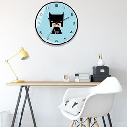 Wall Clocks Cute Cartoon Movie Character Metal Silent Clock Modern Design Quiet Sweep Movement No-ticking Watch