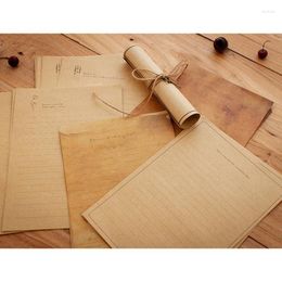 Gift Wrap 12 Pcs Vintage Kraft Paper Writing European Style For Letter Stationery Number 16