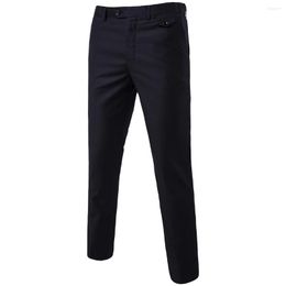 Men's Suits 2022 Fashion Men's Casual Boutique Business Suit Trousers / Male High Quality Slim Solid Color Dress Pants