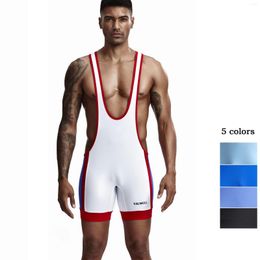 Men's Tank Tops TAUWELL Men's Sexy Seamless Home Body Shaping Bodysuit Male One-piece Gym Vest Men Rompers Suit Comfortable Jumpsuit