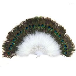 Stage Wear Peacock Feather Hand Fan Dancing Bridal Party Supply Decor Woman Accessories 28 Pieces Marabou Feathers