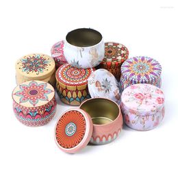 Fragrance Lamps 9 Pcs Candle Tin Jars DIY Making Kit Holder Storage Case For Dry Spices Camping Party Favor And Sweets Gifts