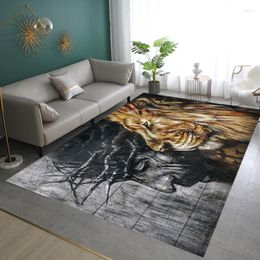 Tappeti God Jesus Lion Tappeto Pavimento per la decorazione del soggiorno Tappeti di grandi dimensioni Tappetino antiscivolo per camera da letto