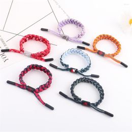 Charm Bracelets 6 Colors Handmade Braided Anime Wristband Bracelet Unisex Adjustable Shoelace Rope For Women Men Cosplay Accessories