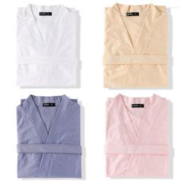 Women's Sleepwear Autumn Waffle Kimono Bathrobe Gown Women Nightwear Casual Lovers Nightdress Home Clothes Soft Nightgown Lingerie