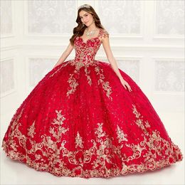 Hunter Beaded Lace Ball Gown Quinceanera Dresses Appliqued Sweetheart Neckline Prom Gowns Tulle Sweep Train Sweet 15 Masquerade Dress