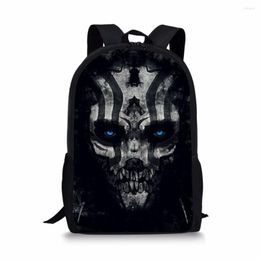 School Bags Cool Skull Print Children's Kids Backpacks For Teenagers Boys Laptop Travel Custom Design Daypacks