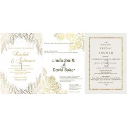 Greeting Cards Customised invitation card printing wedding templates Personalised design 50pcs 220930