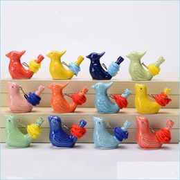 Noise Maker Water Bird Whistle Ceramic Clay Waterbird Noise Maker Birds Whistles Christmas Gift Th0135 Drop Delivery 2021 Home Garden Dh60Y