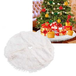 Christmas Decorations Tree Skirt Polyester Xmas Cover Soft For Garden Bedroom Living Room Base